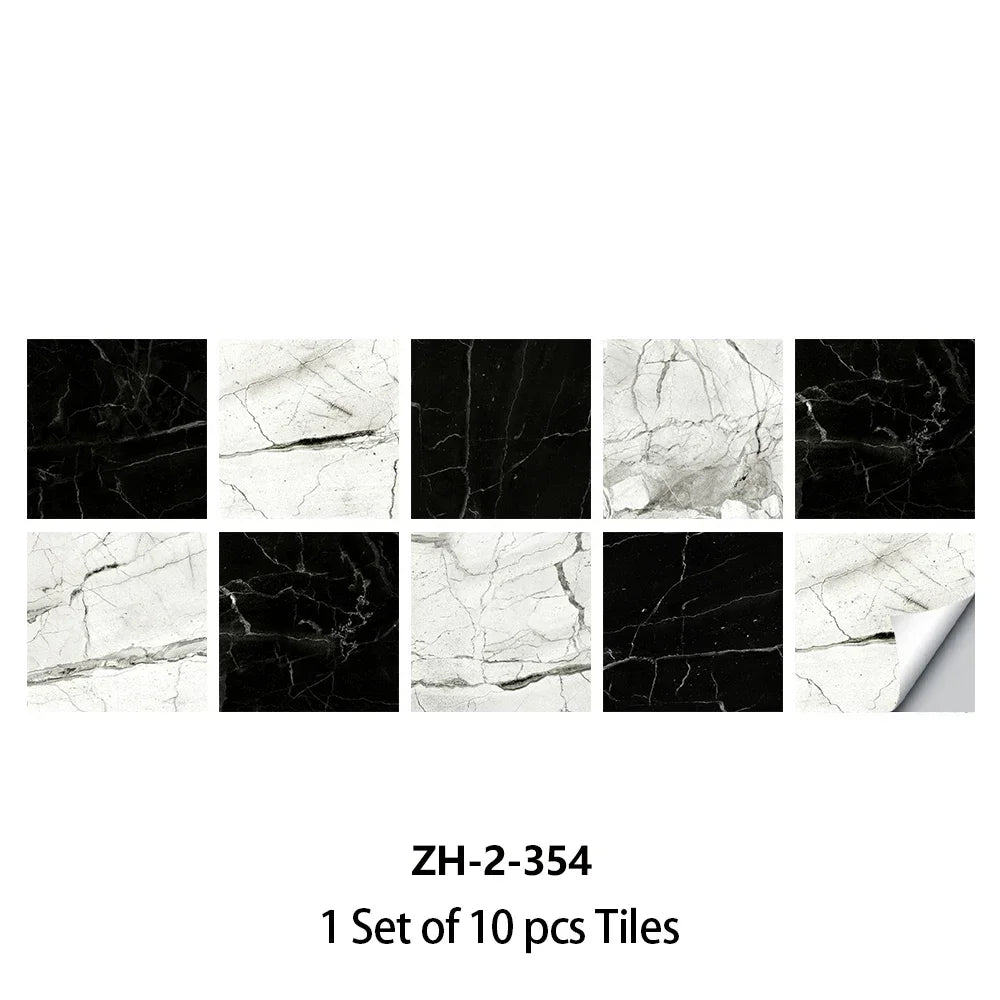 DIYフロアシート 大理石タイル風 ステッカー 10枚入/20枚入 豪華