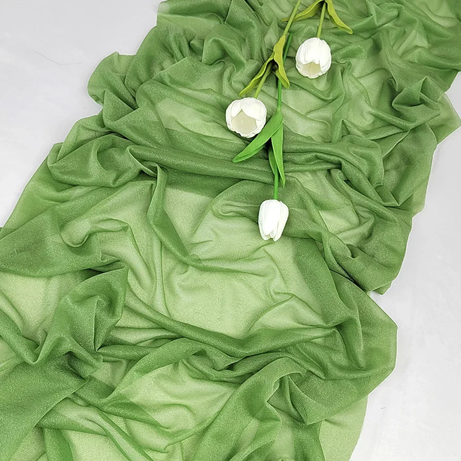 インテリア・パーティ装飾 | シフォンテーブルランナー |1.8/3/6/10m