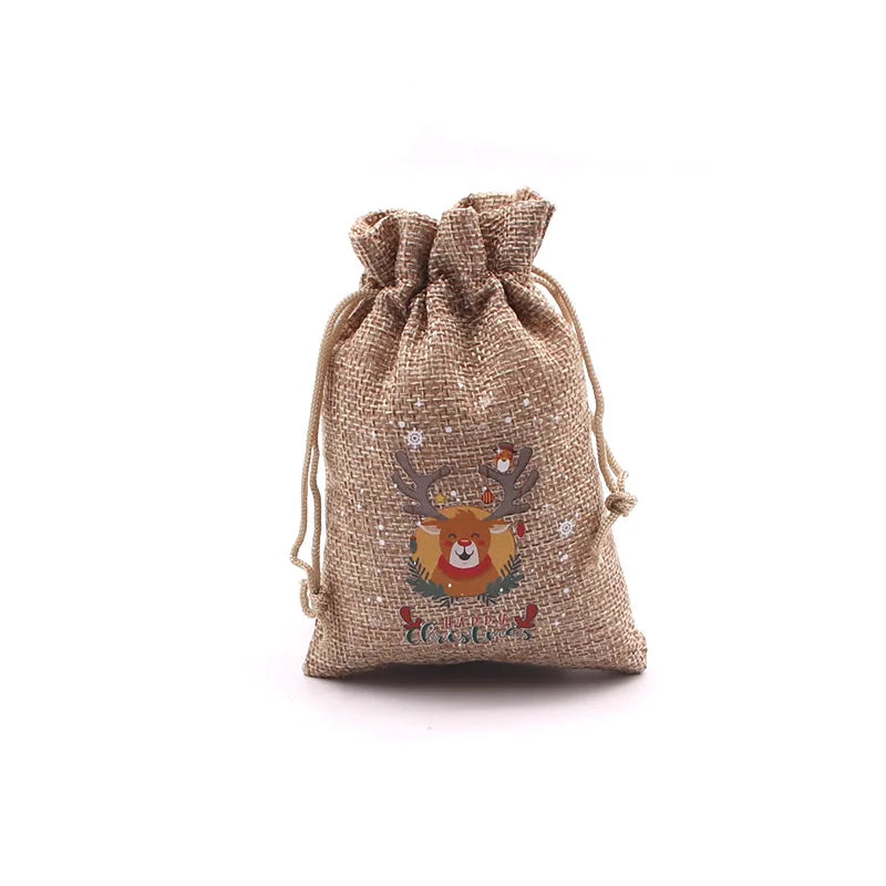 イベント・クリスマス装飾|黄麻布ギフトバッグ