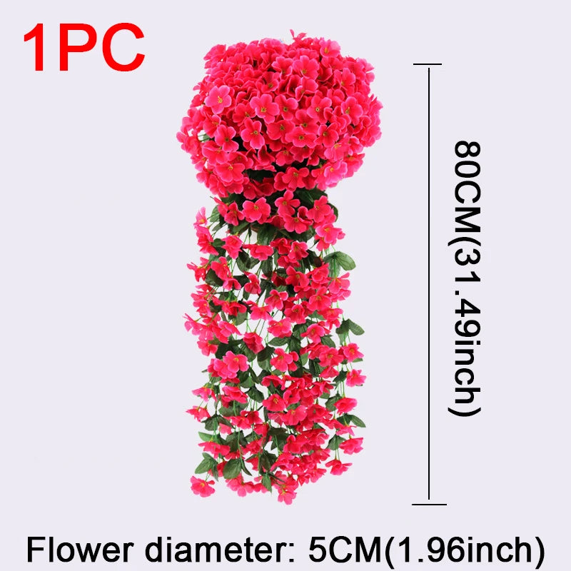 造花ハンギングローズ&アイビー壁掛け