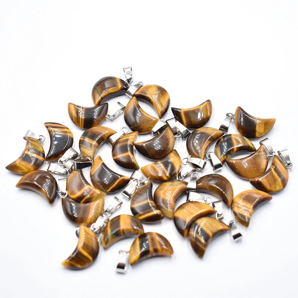 イベント装飾・パーティグッズ|天然石三日月型ペンダントヘッド(50個セット)