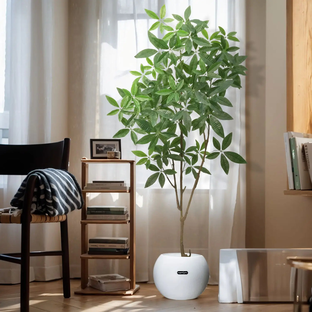 人工マネーツリー 観葉植物【90〜180cm】鉢付き大型フェイクグリーン|室内外インテリア・商業施設・オフィス装飾に