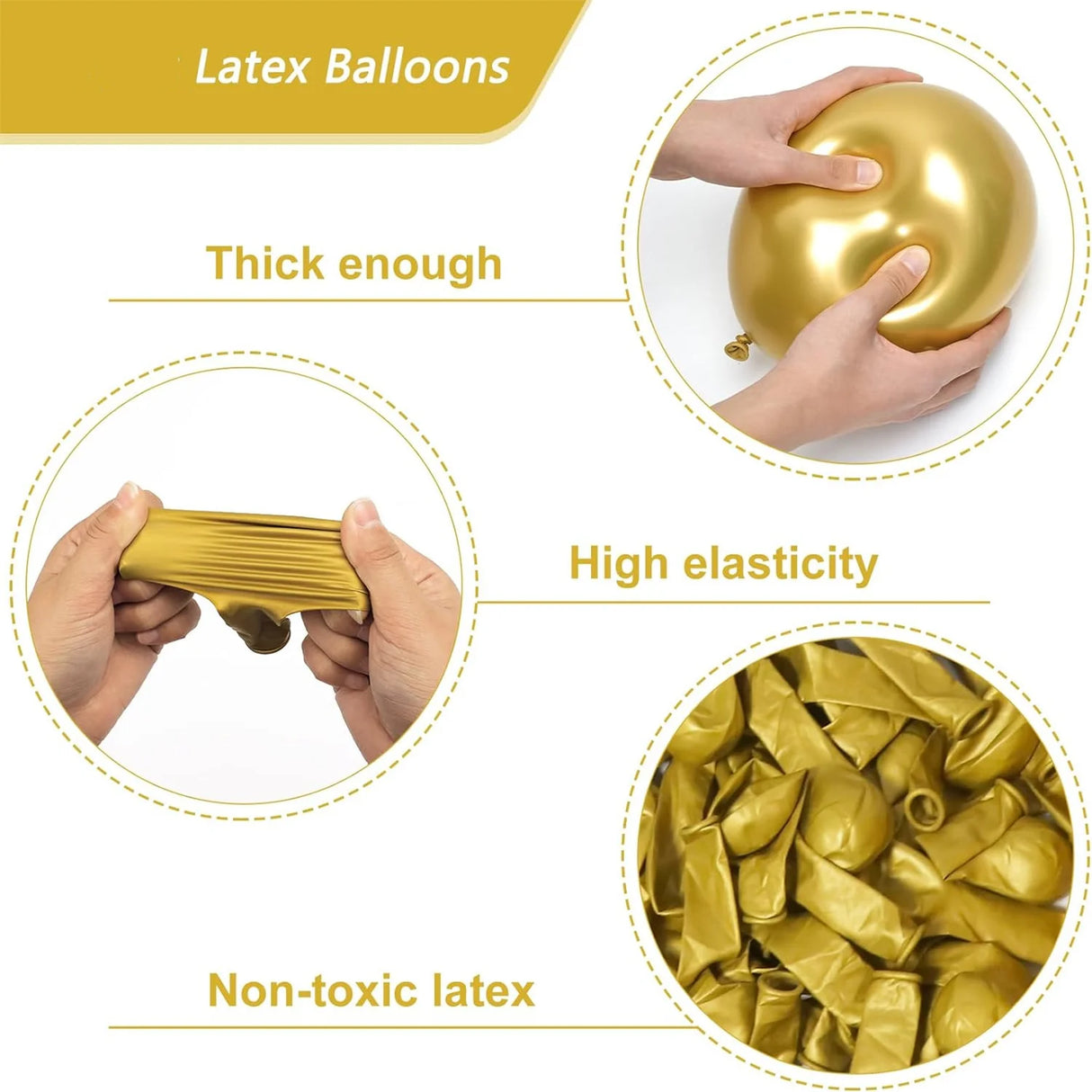 イベント・バルーン装飾|ゴールドミックス バルーンセット(40個)