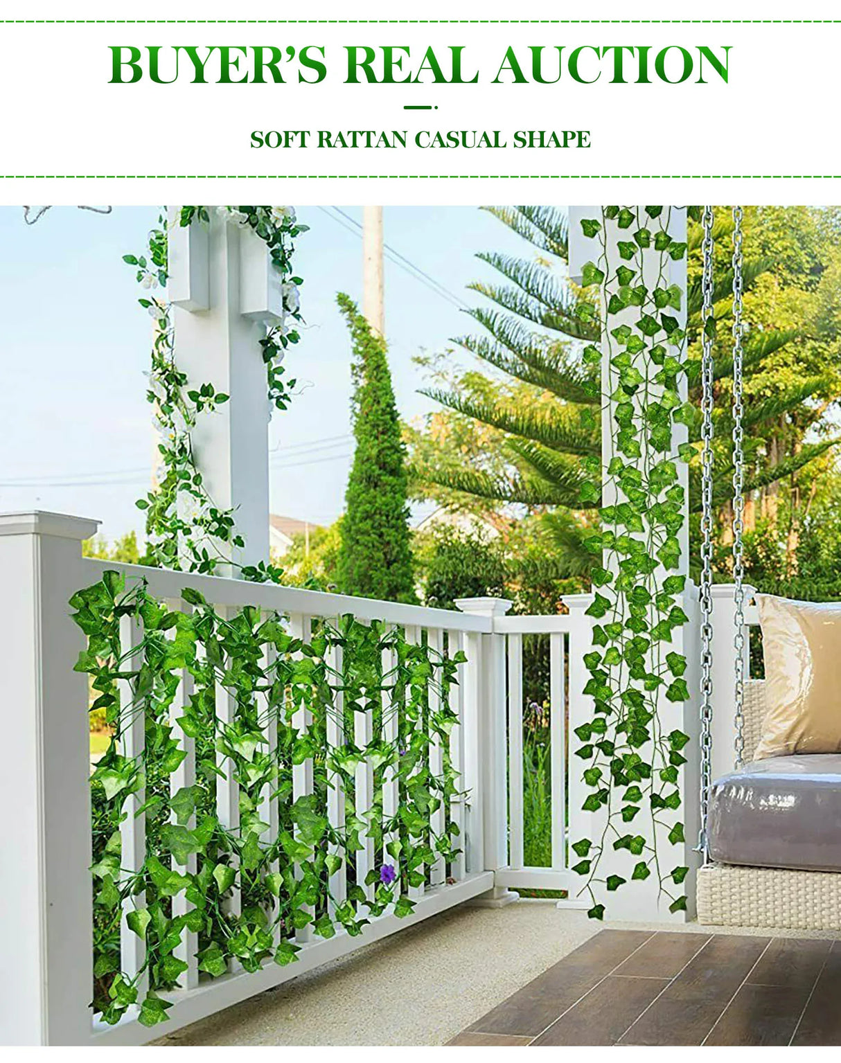 230cm・葉っぱのつる・人工吊り下げ植物・リアナ