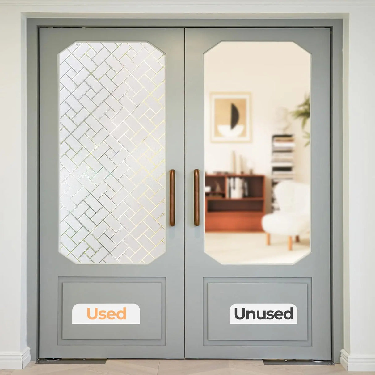 ウィンドウフィルム タイル柄(UVカット・静電気吸着タイプ)