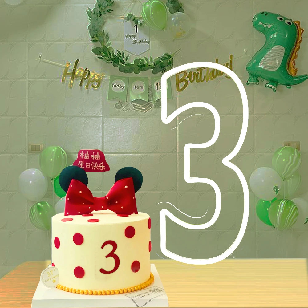 LED数字ネオンサインライト(0~9)USB電源・調光対応