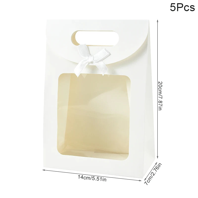 |ノベルティ用品 | 窓付きモノトーンギフトバッグ 5個セット