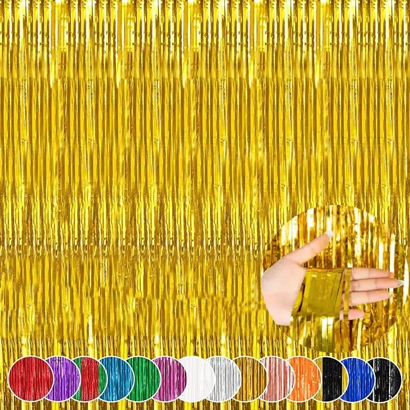 パーティー・インテリア用装飾 キラキラ!ホイル素材カーテン 単品 誕生日・イベント用