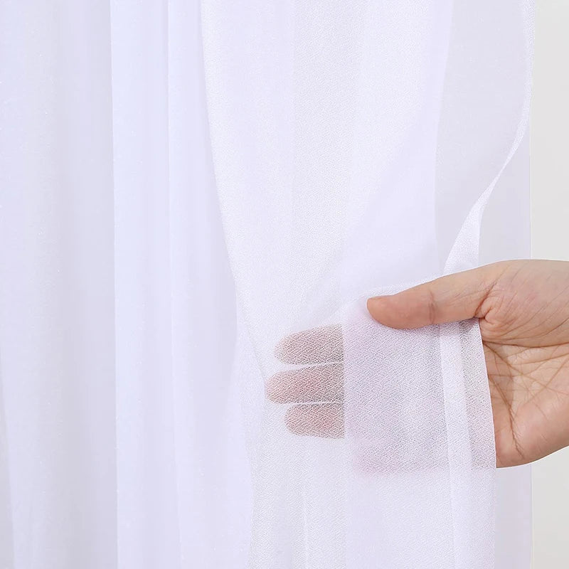 パーティー・インテリア装飾 シフォン素材カーテン 5M/10M 透明感