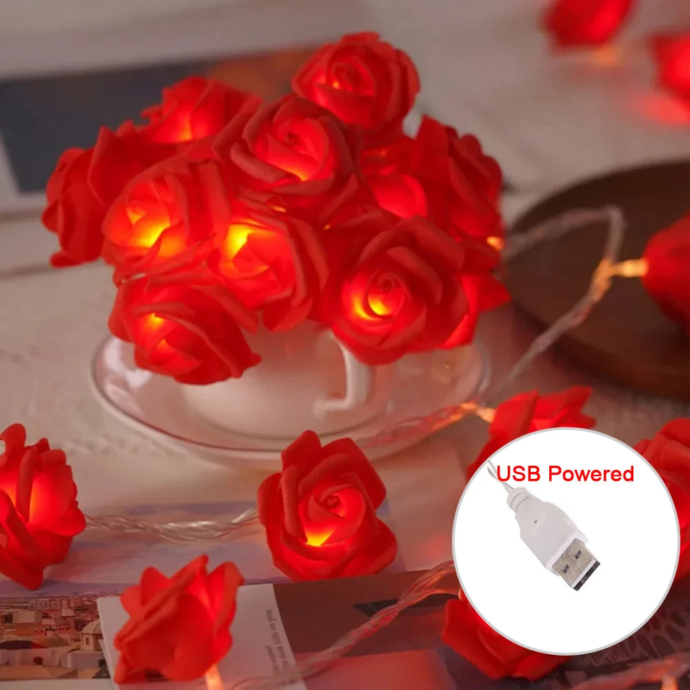 RGBローズフラワーLEDライト 1.5m〜10m