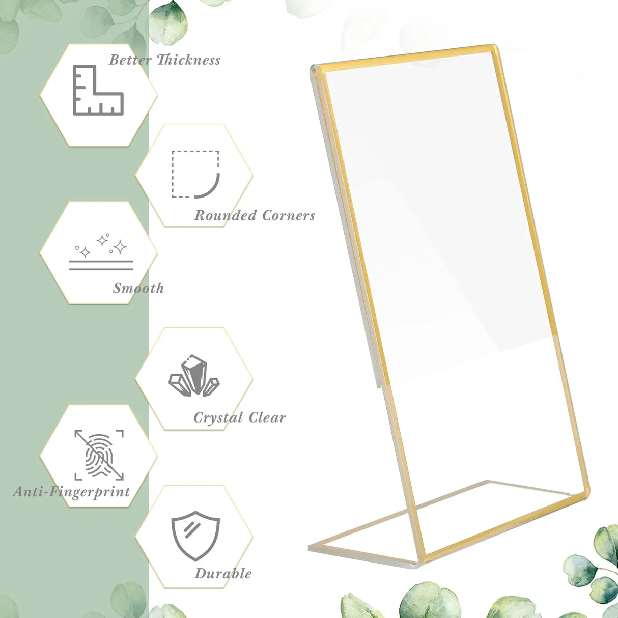 イベント・結婚式装飾|ゴールドボーダーアクリルサインホルダー