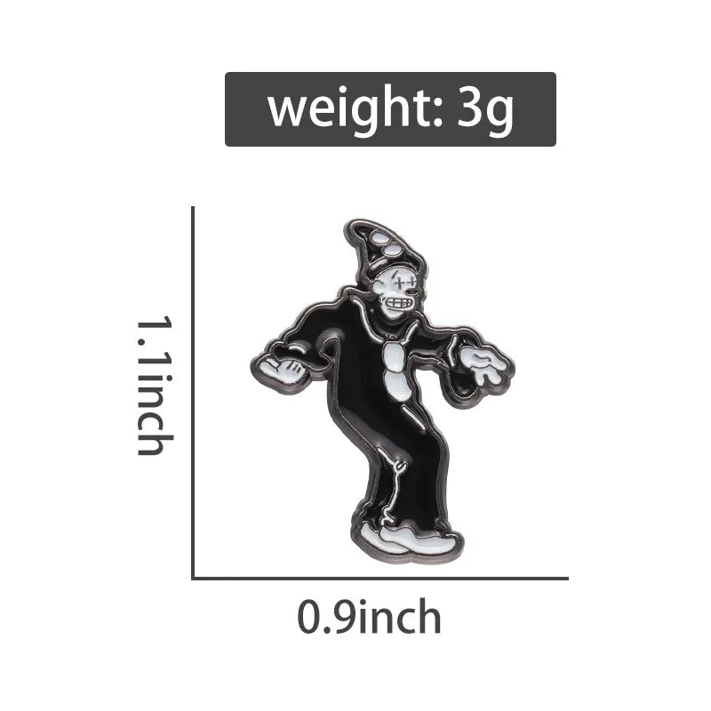 イベント・ハロウィングッズ|クリエイティブピエロブローチ エナメルピン