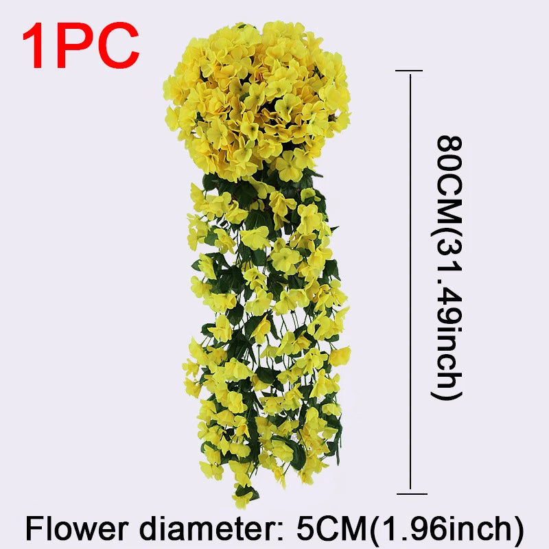 造花ハンギングローズ&アイビー壁掛け