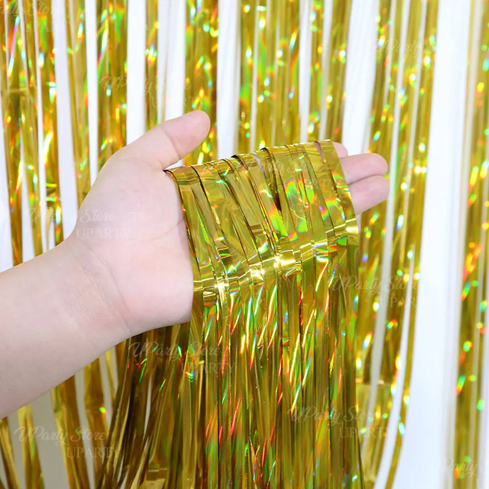 パーティー・インテリア用装飾 キラキラ!ホイル素材カーテン 高品質素材
