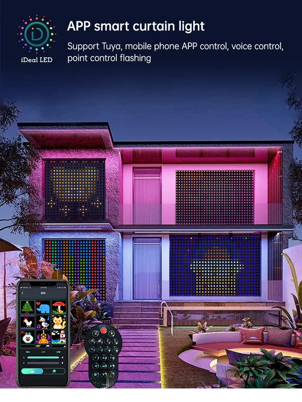 カーテンライト|イベント・クリスマス装飾| LEDカーテンライト クリスマスデコレーション(1M/2M/3M)