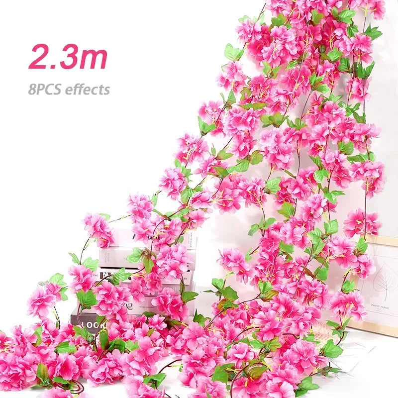 パーティー・インテリア装飾|造花 桜ガーランド(1.8M/2.3M)