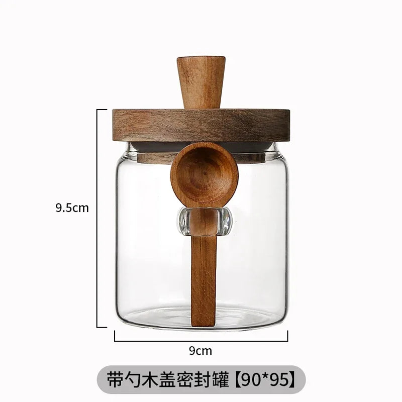 |イベント・ノベルティ用品 | ガラスシールと木製蓋付き保存瓶 | 400ml/600ml/900ml