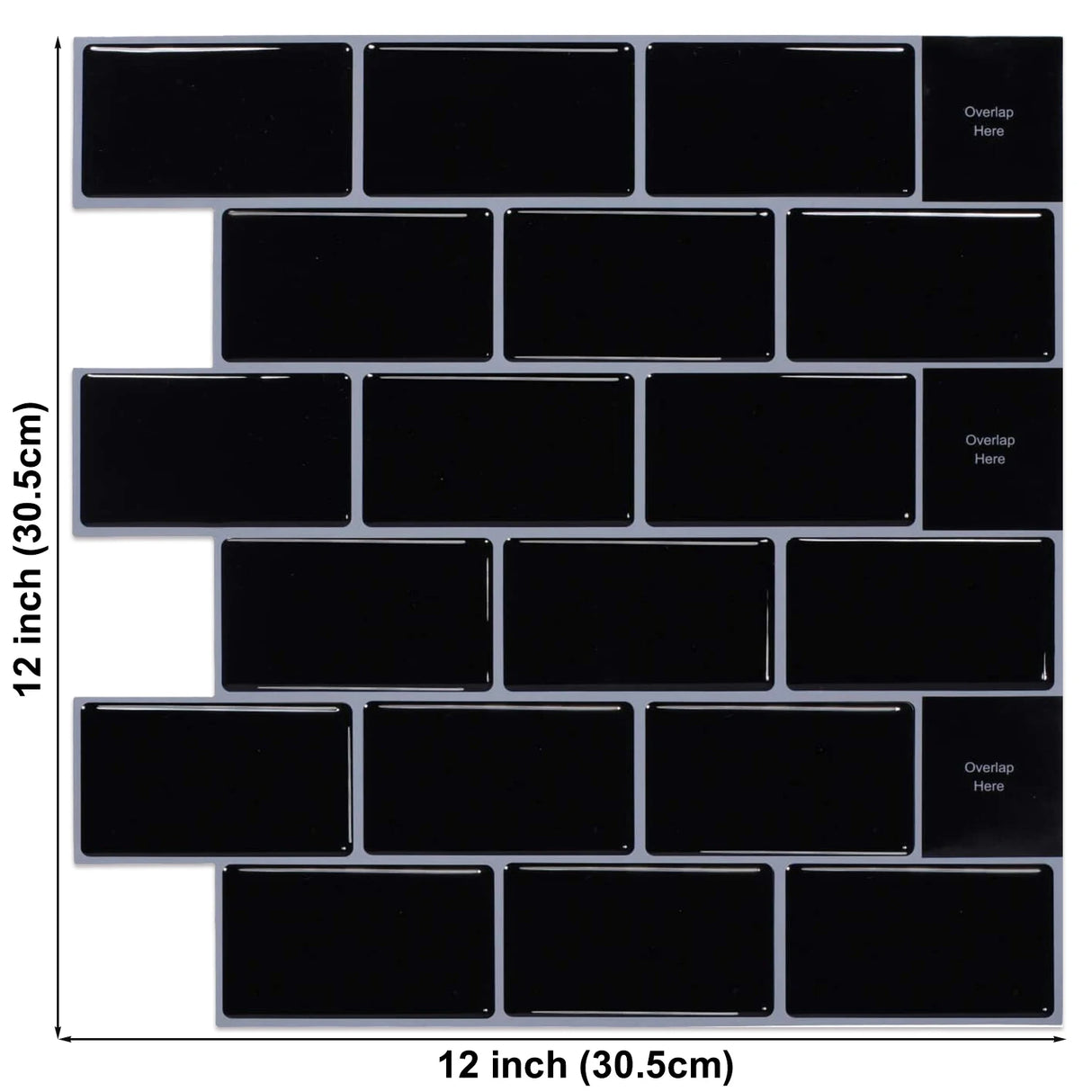 DIY用 レンガ型天然石風ステッカー 30.5×30.5㎝ 1pcs 単品購入可能