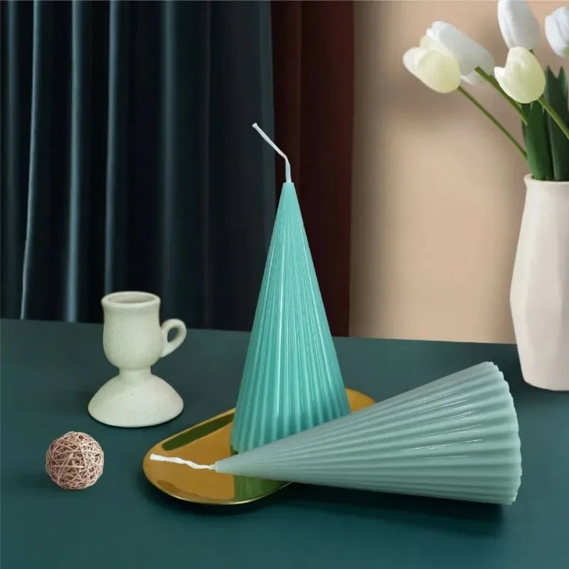 クラフト・DIY用|ハンドメイドキャンドル用 アロマキャンドルキット付き三角型