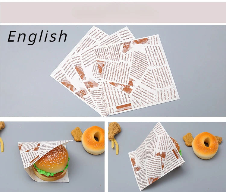 |ノベルティ用品 | バーガー用紙袋 100枚入 | 15 x 15c