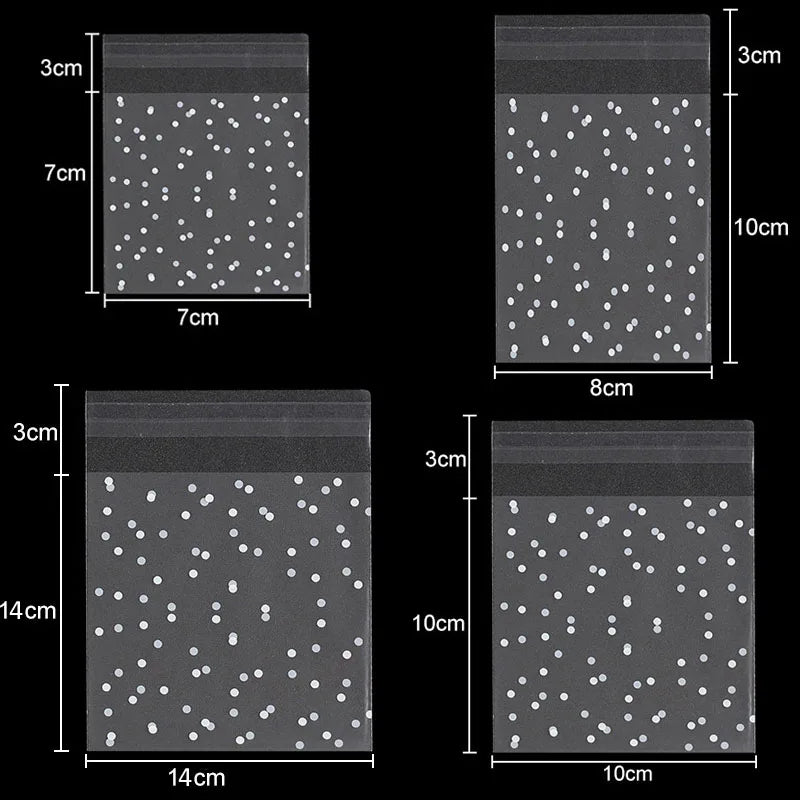 |イベント・ノベルティ用品 | 水玉模様透明ギフト袋・シール100枚セット