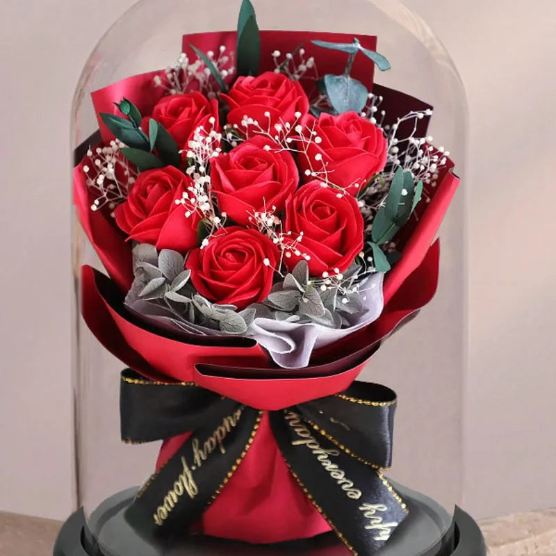 ガラスドーム入り永遠のバラギフト