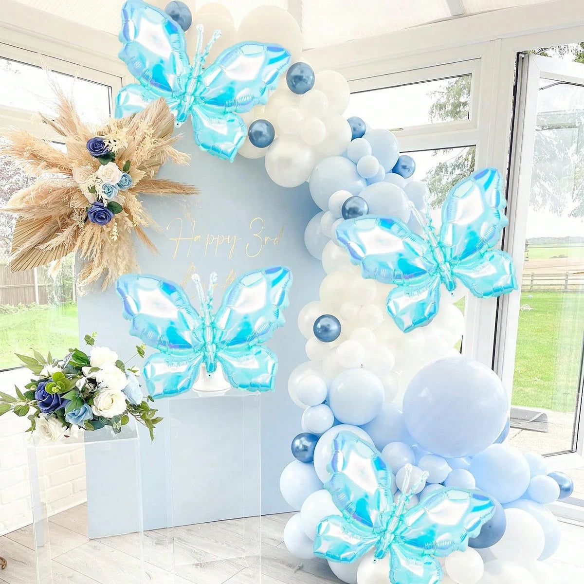 蝶モチーフのパーティーバルーン2個セット