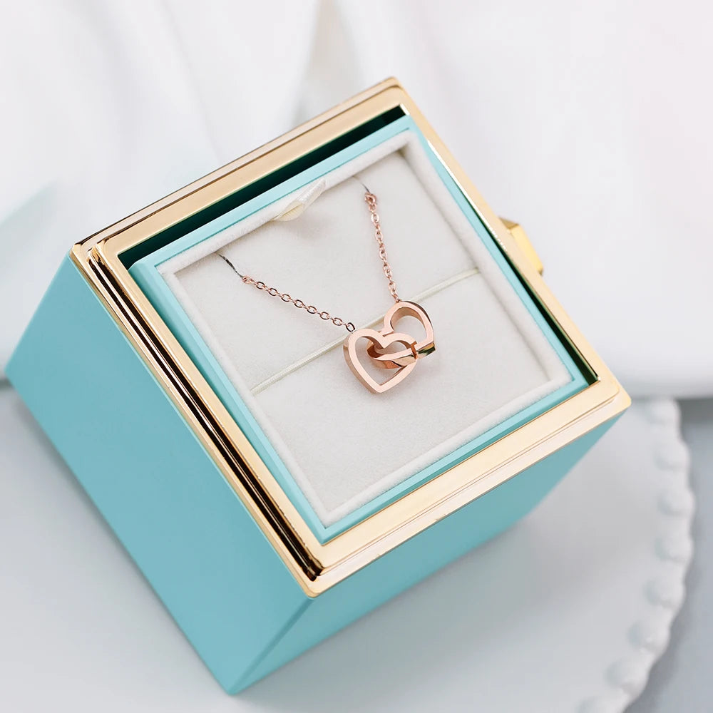 名入れハートペンダントネックレス ギフト用