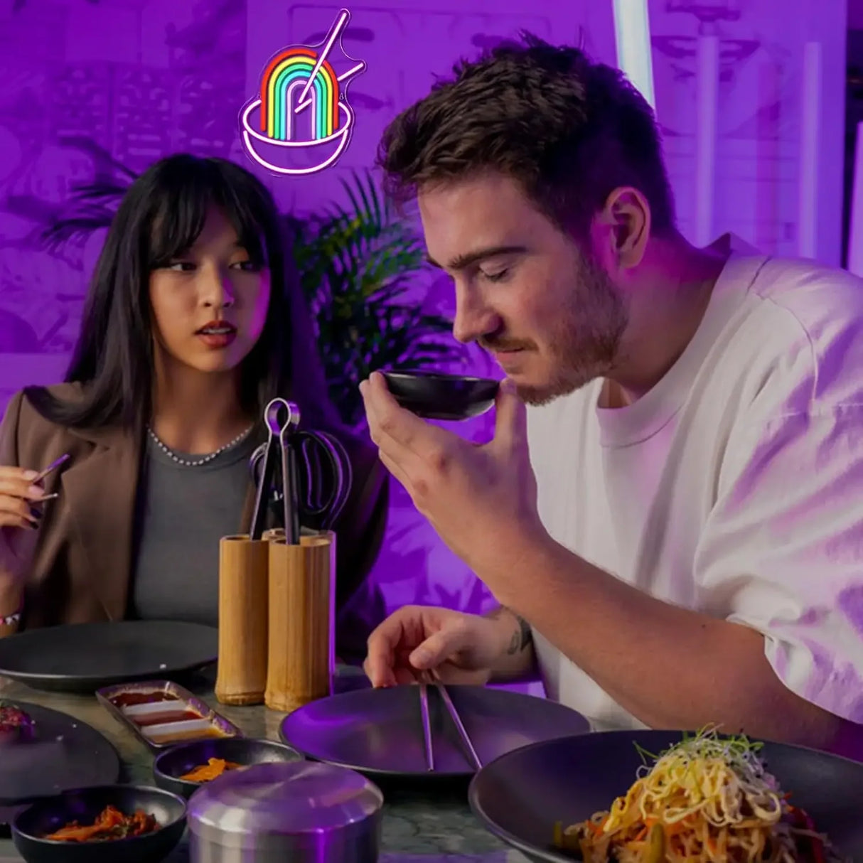 レインボーLEDネオンライト USB電源