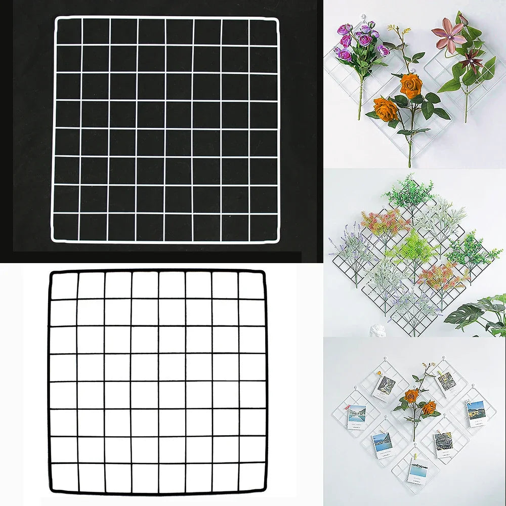 モダンなアイアンメッシュ 壁掛けディスプレイ