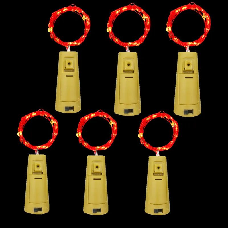 モチーフライト|イベント・パーティー装飾|6色LEDボトルライトセット (2M)