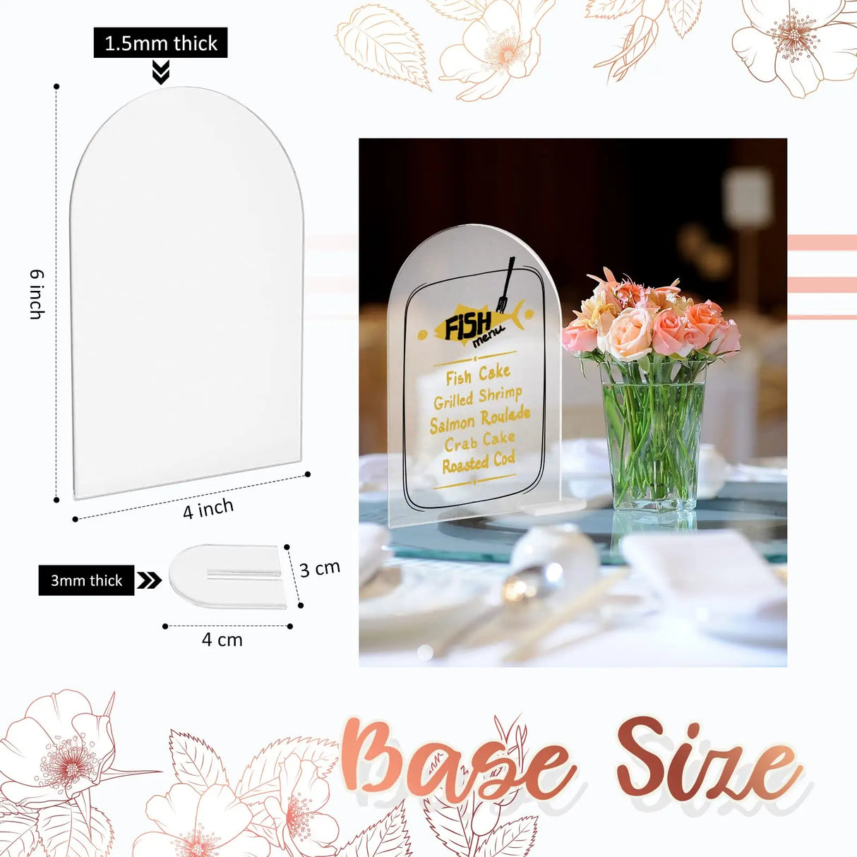 イベント・結婚式装飾|アクリルアーチサイン スタンド付き 5・10個セット