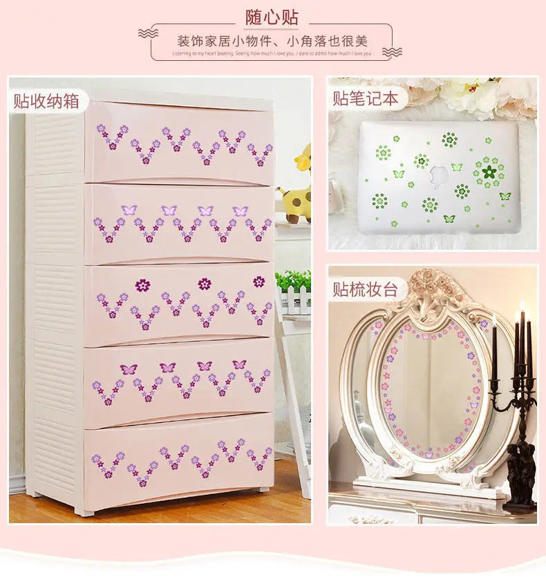 インテリア装飾用 室内装飾 花柄ステッカー 108枚入/216枚入 パーティー・イベント用