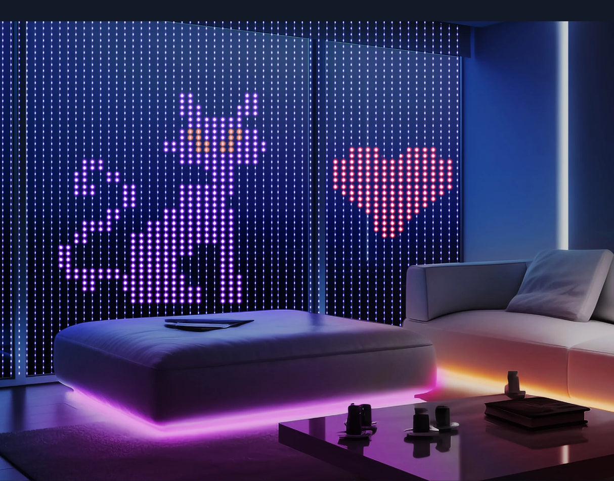 カーテンライト|イベント・クリスマス装飾| Bluetoothスマートカーテンライト(幅2m)