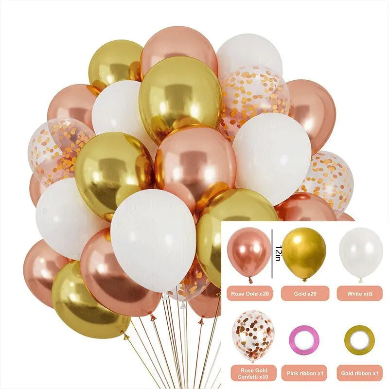 イベント・バルーン装飾|メタリックミックスバルーンセット(50/60個)