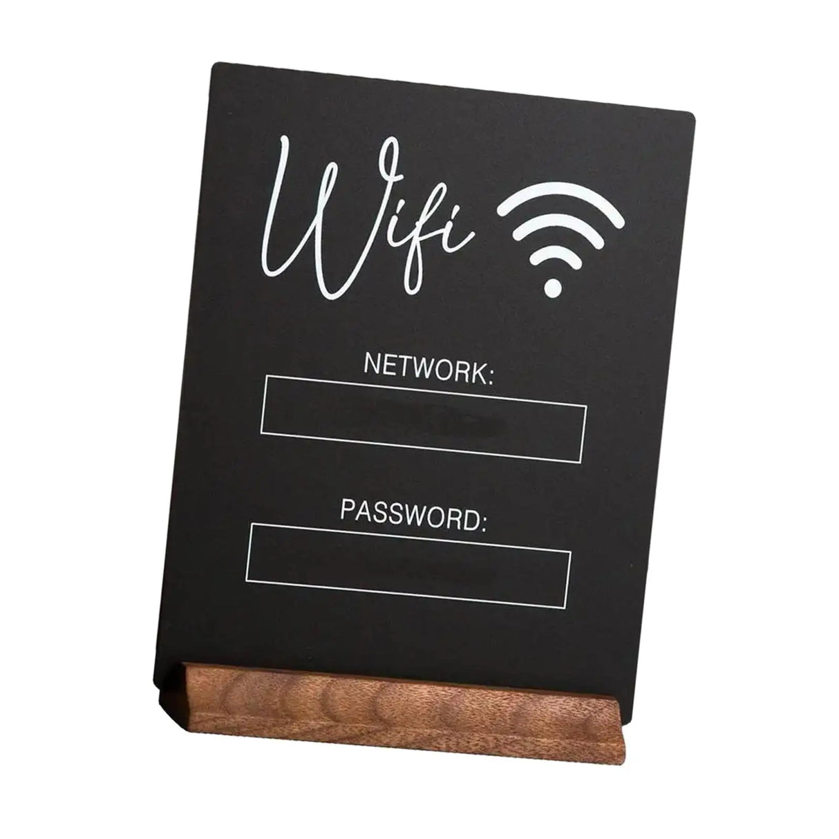 再利用可能なWiFiパスワードサインホルダー