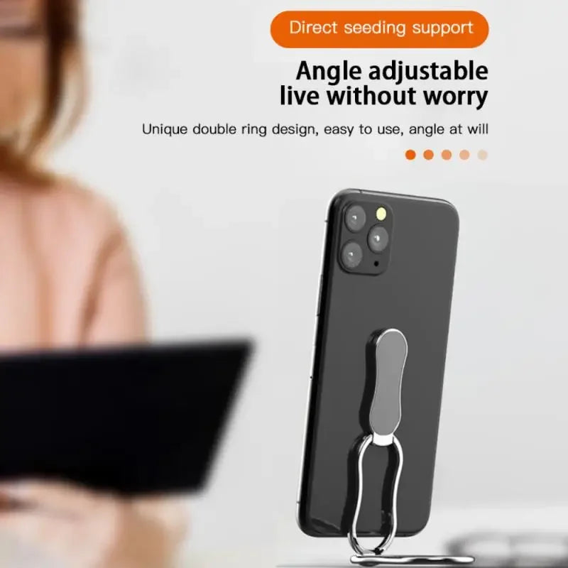 |イベント・ノベルティ用品 | 超薄型 折りたたみ式ダブルリング携帯ホルダー