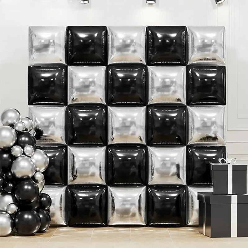 イベント・クリスマス装飾|25個セット 両面スクエアホイルバルーンキット