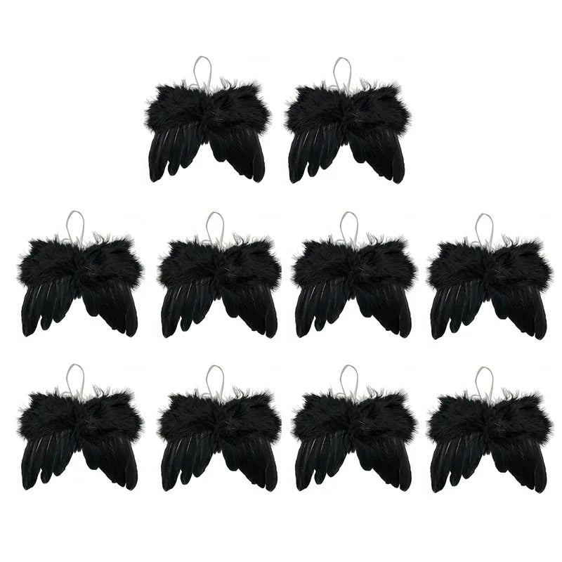 イベント・パーティー装飾|エンジェルホワイトフェザーウィングオーナメント(1個入/10個入)
