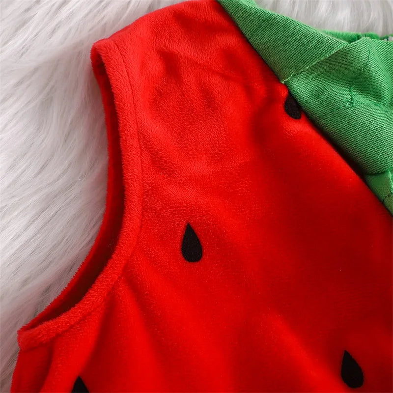 イベント・ハロウィングッズ|イチゴ着ぐるみ風ロンパースセット(6〜24ヶ月)