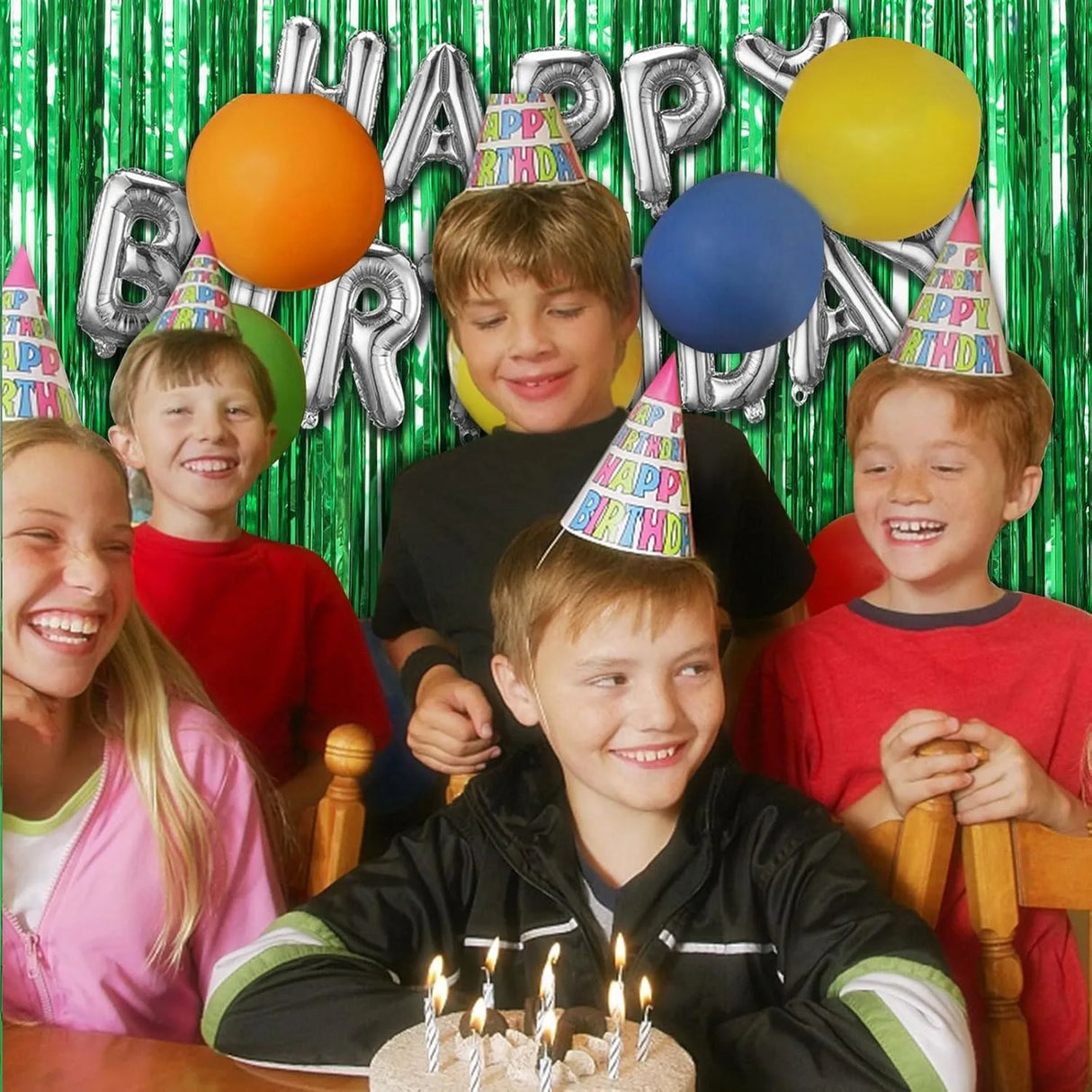 パーティー・インテリア装飾 メタリックカラーカーテン シルバー 幅1M 長さ2M