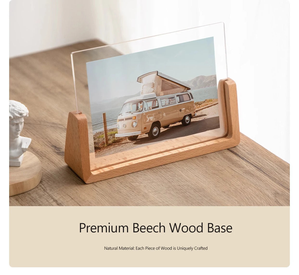 北欧風アクリル製フォトフレーム 木製