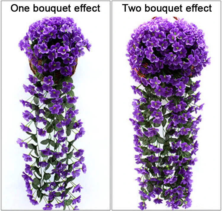 人工バイオレット 吊り下げフェイクフラワー