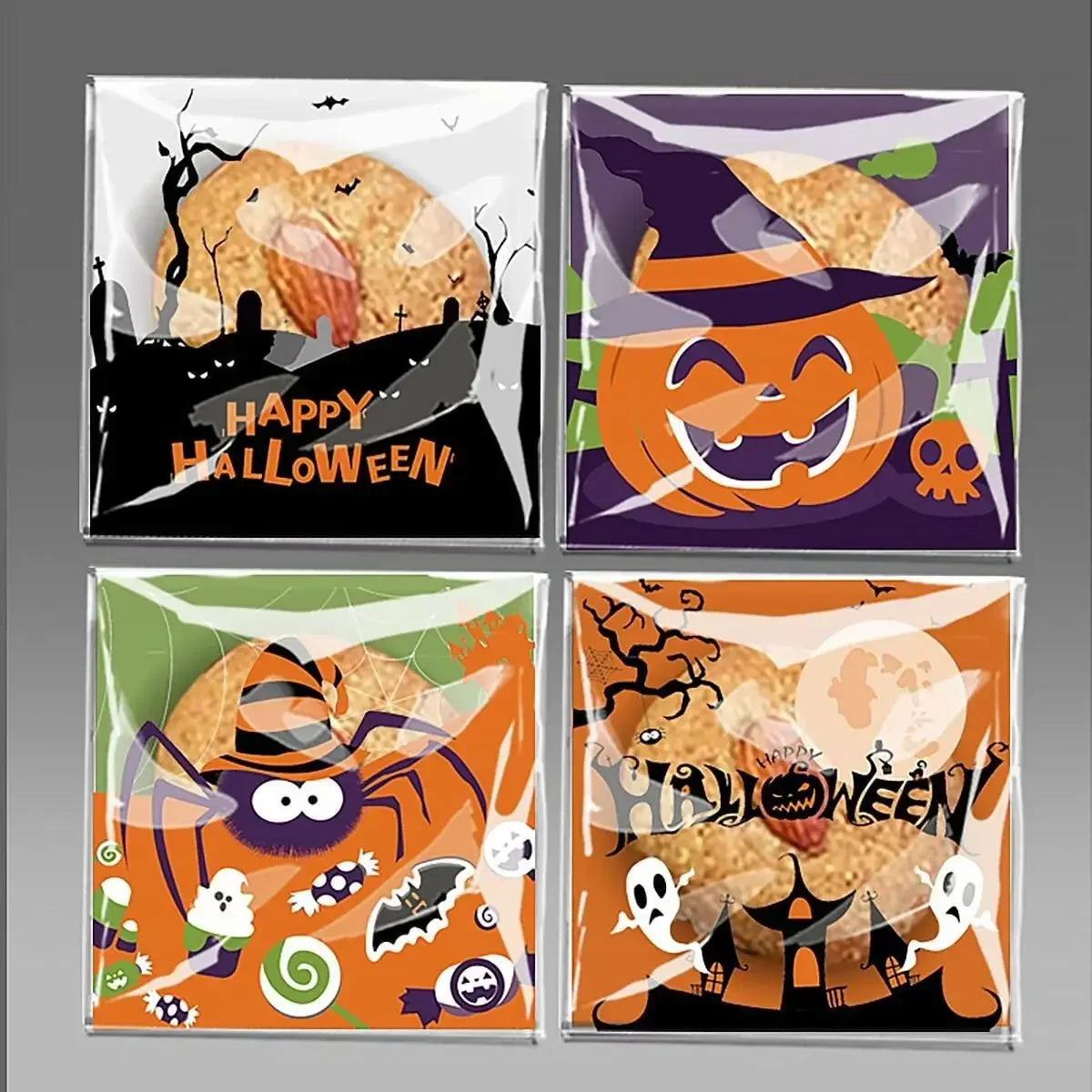 イベント・ハロウィングッズ|ハロウィンクッキーバッグ100個セット