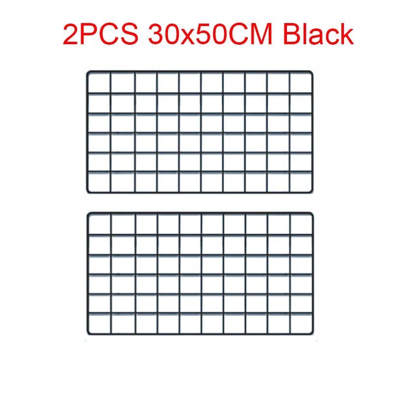 アイアングリッドネット什器 壁掛けデコレーション フレーム 2個セット