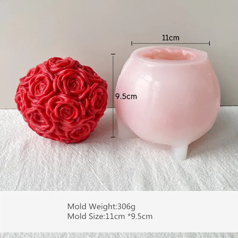 クラフト・DIY用|ハンドメイドキャンドル用 ローズハート型