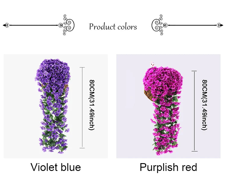 造花ハンギングローズ&アイビー壁掛け