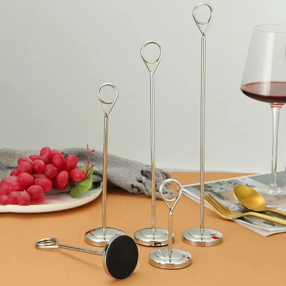 イベント・結婚式装飾|ステンレス製ラウンドフォトクリップホルダー