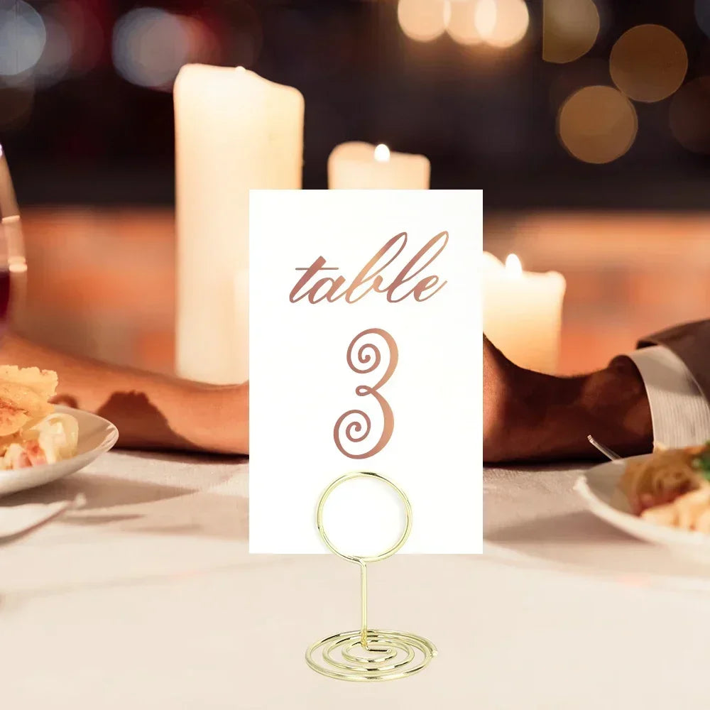 イベント・結婚式装飾|金属製ハート型プレースカードホルダー 24個セット