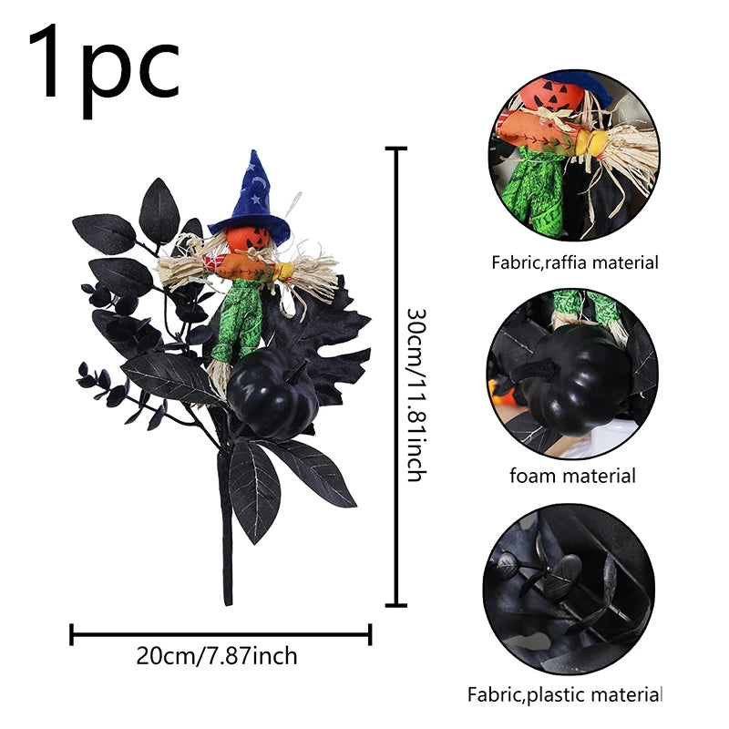 イベント・ハロウィングッズ|秋のフェイクメープルとカボチャ装飾枝